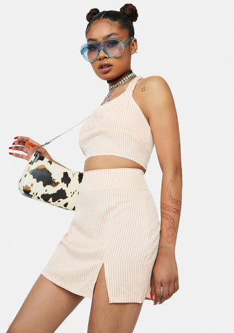 Baby Call Me L8r Gingham Mini Skirt Set