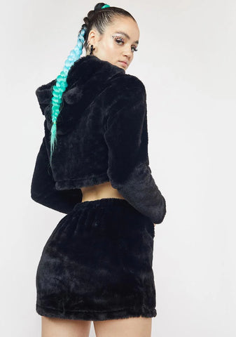 Wicked Furreak Animali Cropped Hoodie