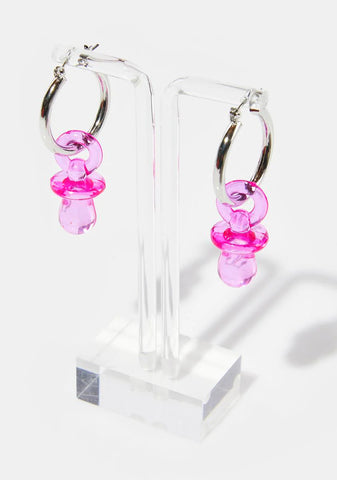 Make It Pop Pacifier Earrings