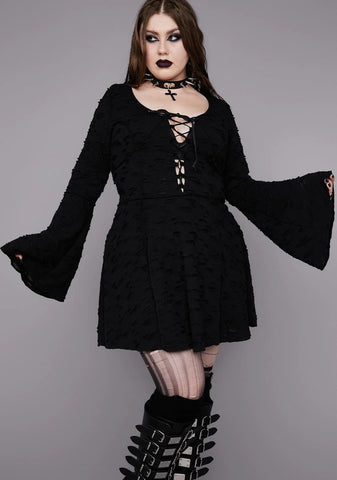 Plus Beyond The Woods Bell Sleeve Dress