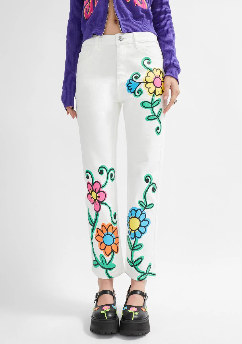 Blooming World Twill Floral Pants