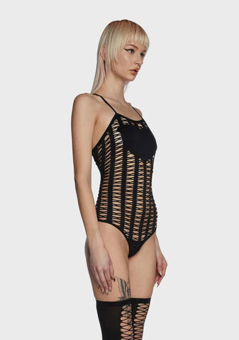 Hardened Heart Fishnet Teddy