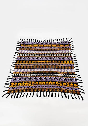 Night Of Spooks Intarsia Throw Blanket