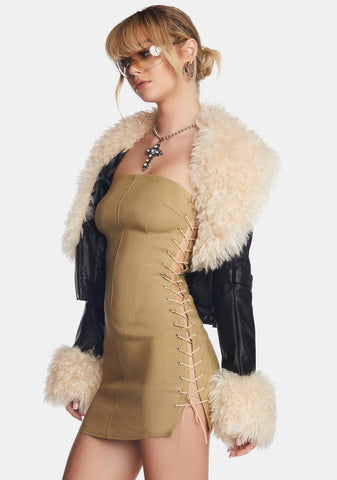 Sanvi Lace-Up Mini Dress