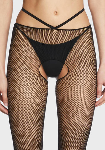 Wave Of Jealousy Crotchless Tights