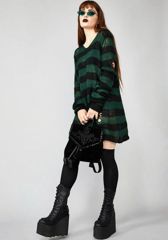 Eternal Nightmare Distressed Sweater