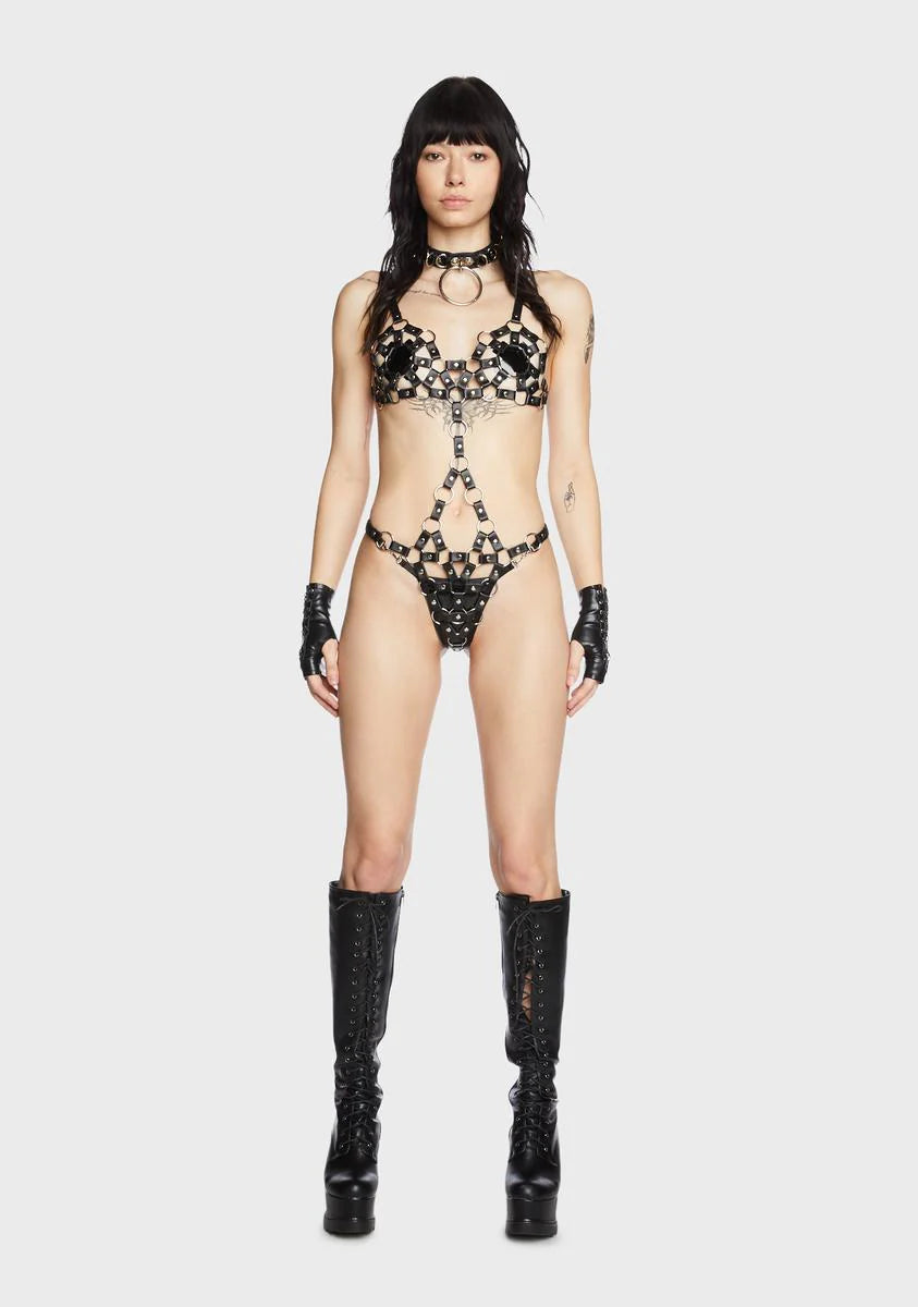 Storm Vegan Leather Bodysuit