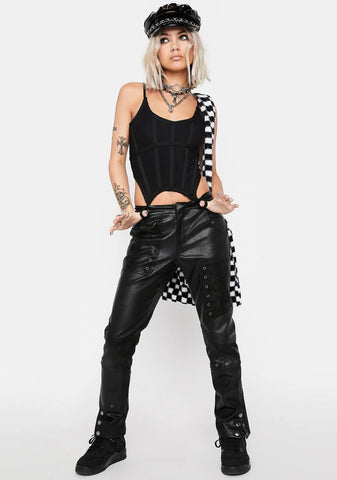 Black Cami Bustier Top