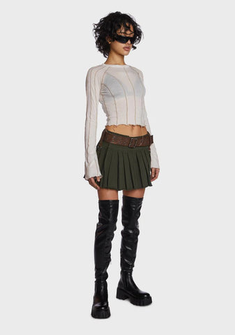 Echo Contrast Seam Top