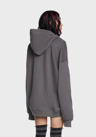 Ash Gloomy Day Oversized Hoodie