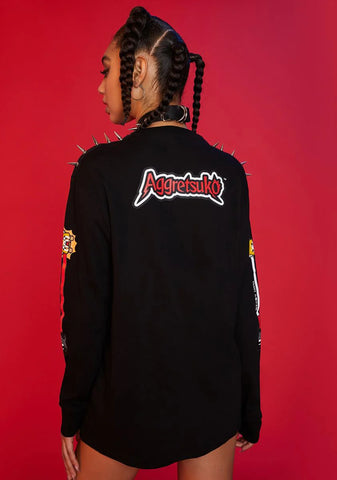 Rage & Repeat Spiked Long Sleeve Tee
