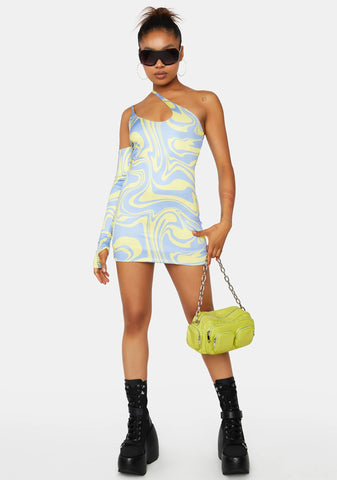 Swirl Printed Mini Dress