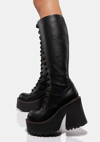 Animal Behavior Knee High Boots