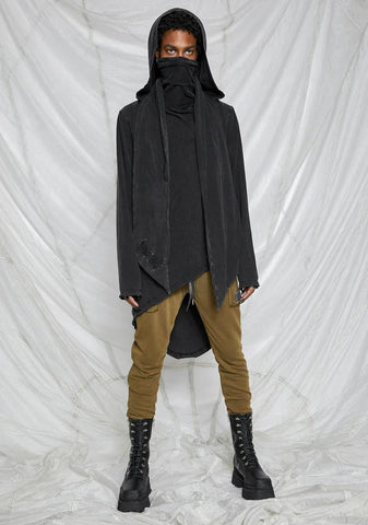 Synth Unisex Hooded Wrap Shirt