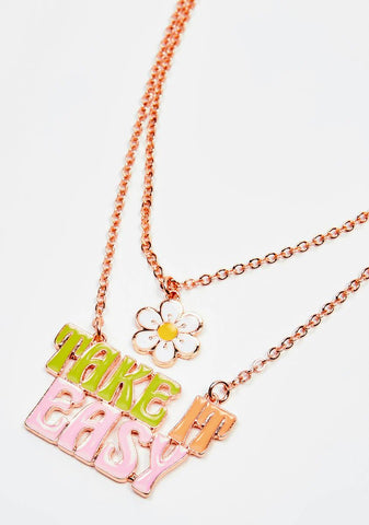 Take It Easy Layered Chain Necklace