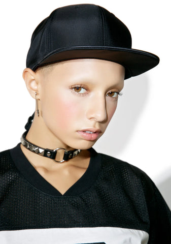 Nylon MA-1 Snapback - Black