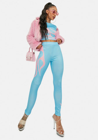 Turn It Up Flame Print Leggings Set