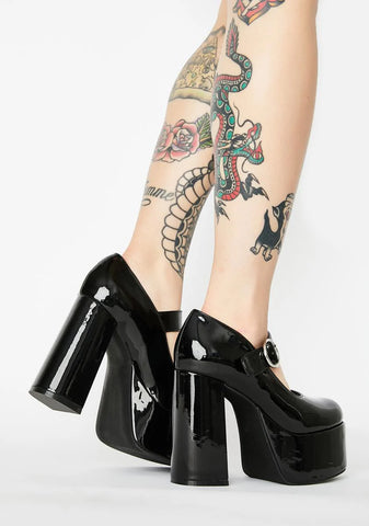 What Iz Luv Patent Mary Janes