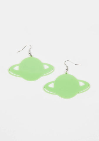 Ruling Saturn Drop Earrings