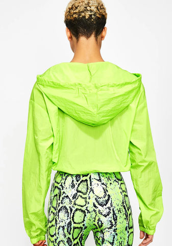 Lime Sporty Sis Cropped Jacket