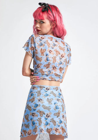 Soft Double Stuffed Mini Skirt