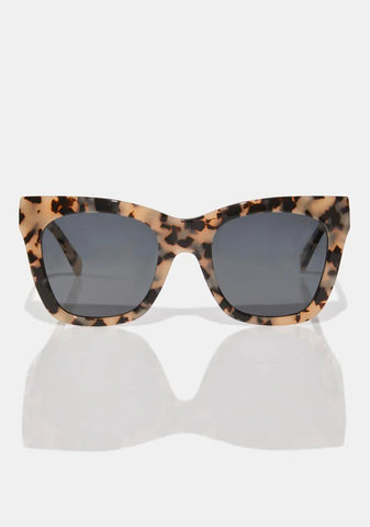 Billie Snow Tort Smoke Sunglasses