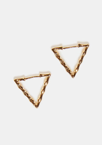 World Traveler Triangle Hoop Earrings