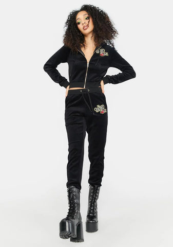 Where The Heart Is Velvet Pants