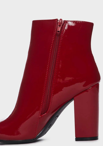 Wine Finally Awake Ankle Boots