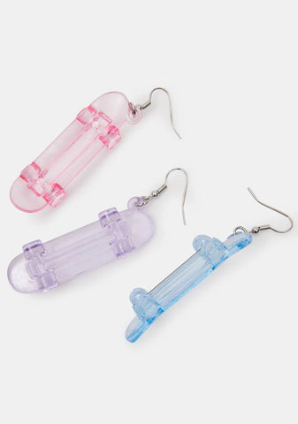 Skateboarding Sass Earrings Set
