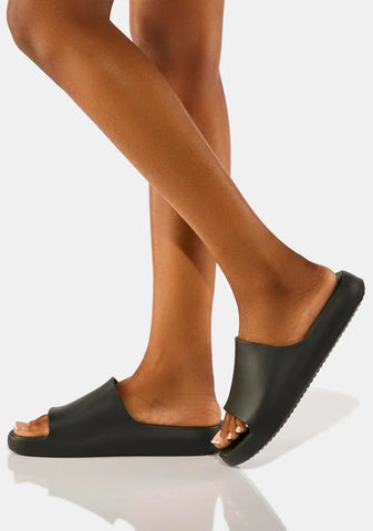 Black Cloud Slide Sandals
