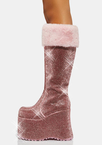 Cloud Nine Rhinestone Platform Boots
