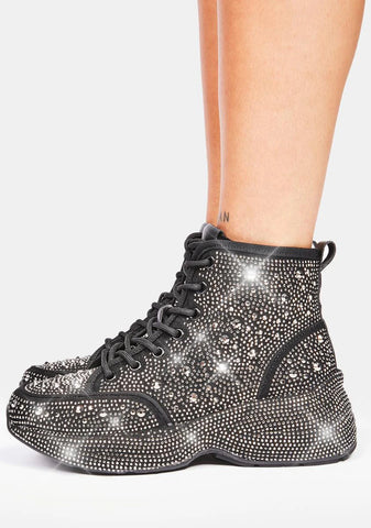 Shining Queen Rhinestone Sneakers