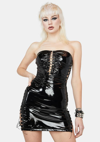 Night Real Desire Lace-Up Mini Dress
