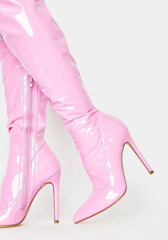 Baby Draw The Line Vinyl Boots