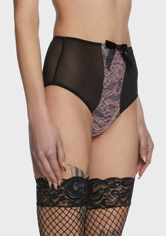 x Bettie Page Elsie Lace High-Waisted Brief