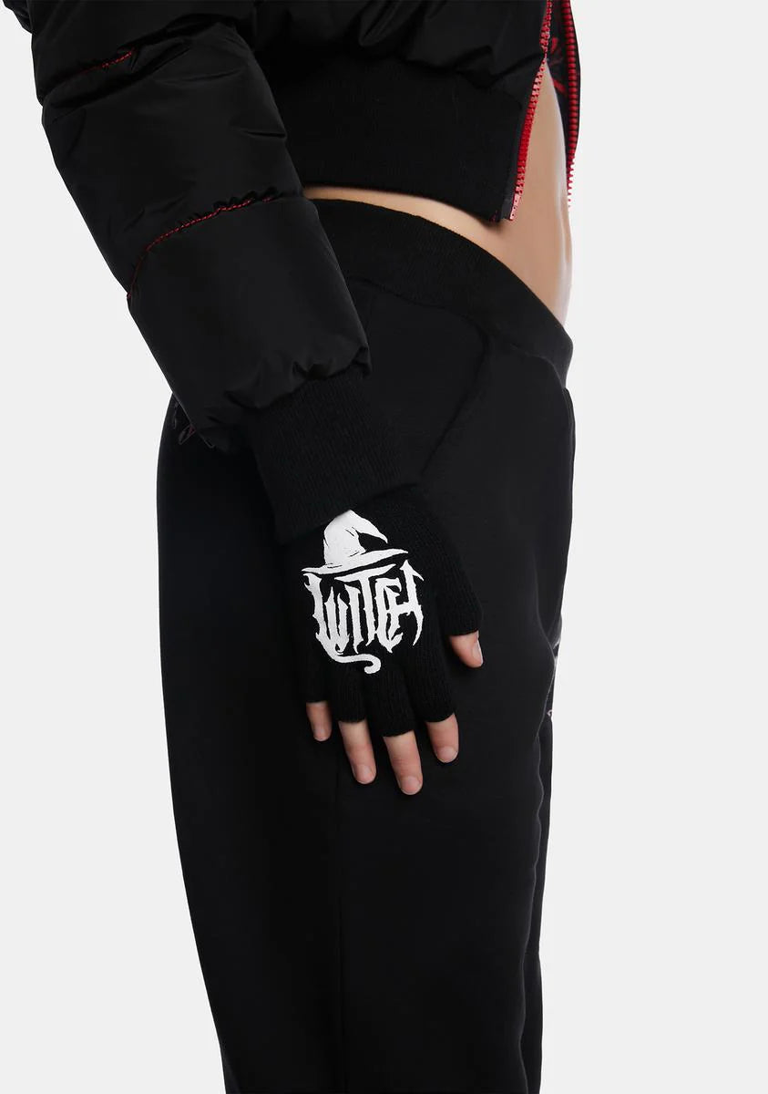 Witch Bitch Fingerless Knit Gloves