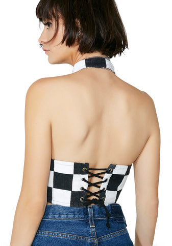 Checkered Bustier