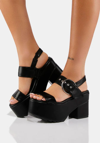 Black Platform Sandals