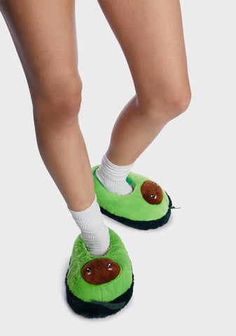 Avocuddle Fuzzy Slippers