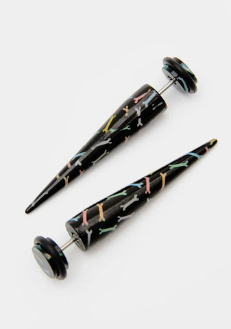 Dead Or Alive Long Stud Earrings