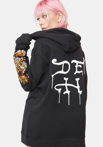 Embroidered Tigers Hoodie