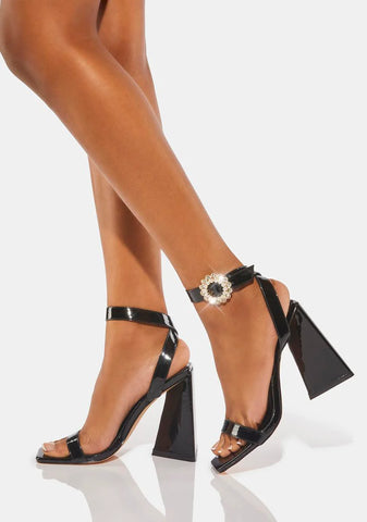 Black Damian Block Heels