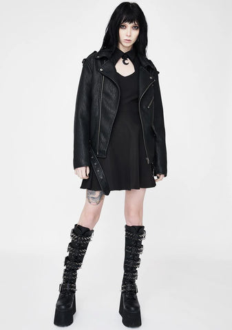 Moon Cut Out Mini Dress