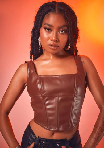 Rowdy Rodeo Vegan Leather Corset