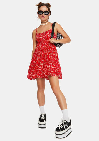 Animal Behavior Babydoll Mini Dress