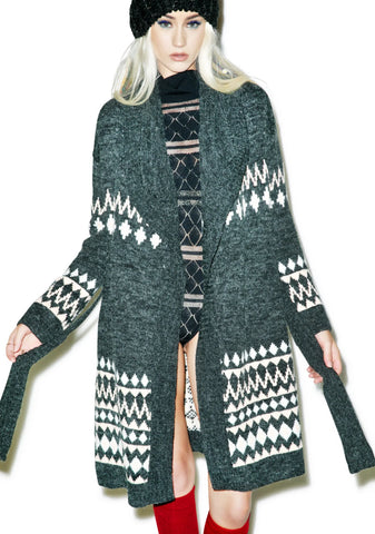 Sweet Like Chocolate Cardigan - Gray