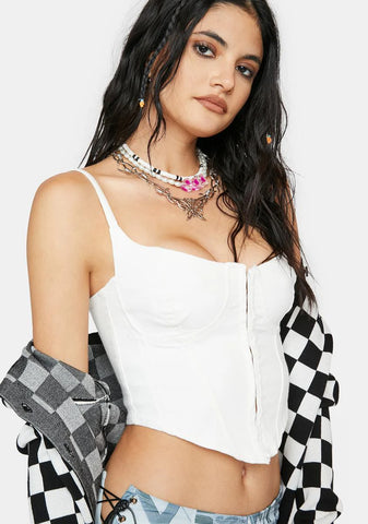 Keelee Denim Corset Top