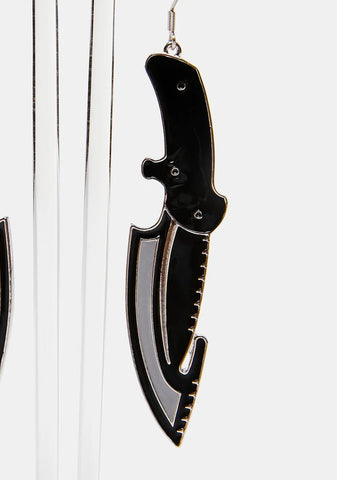 Razor's Edge Knife Earrings