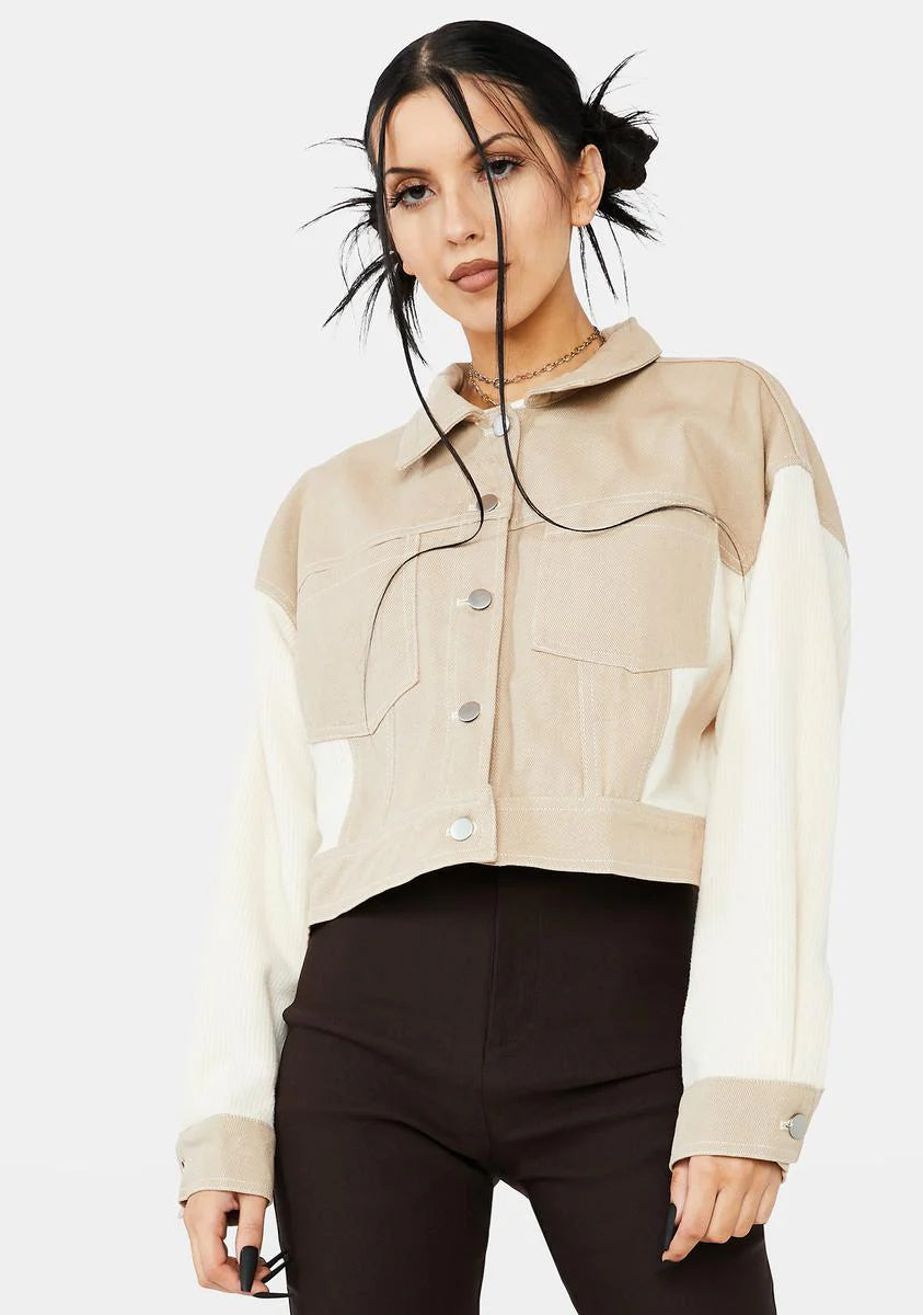 Off The Clock Two-Tone Denim Jacket